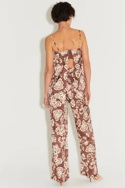 Eugenia Tailored Pant Chocolate Floral