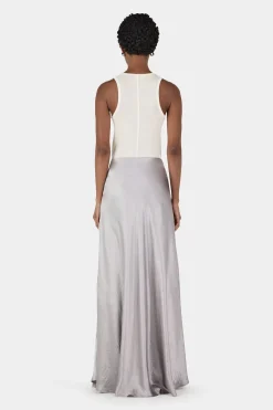 Femme Maxi Skirt Silver