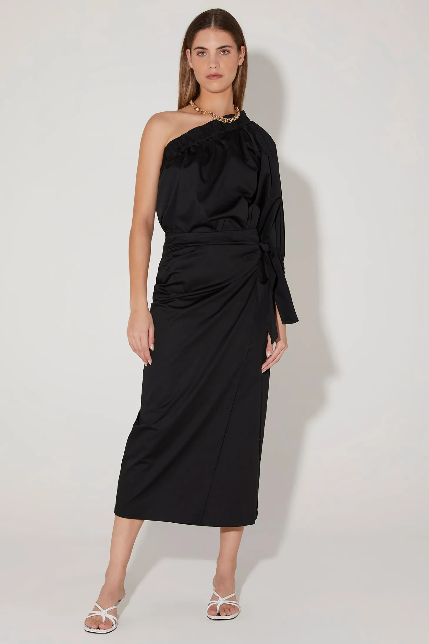 Formosa One Shoulder Top Black
