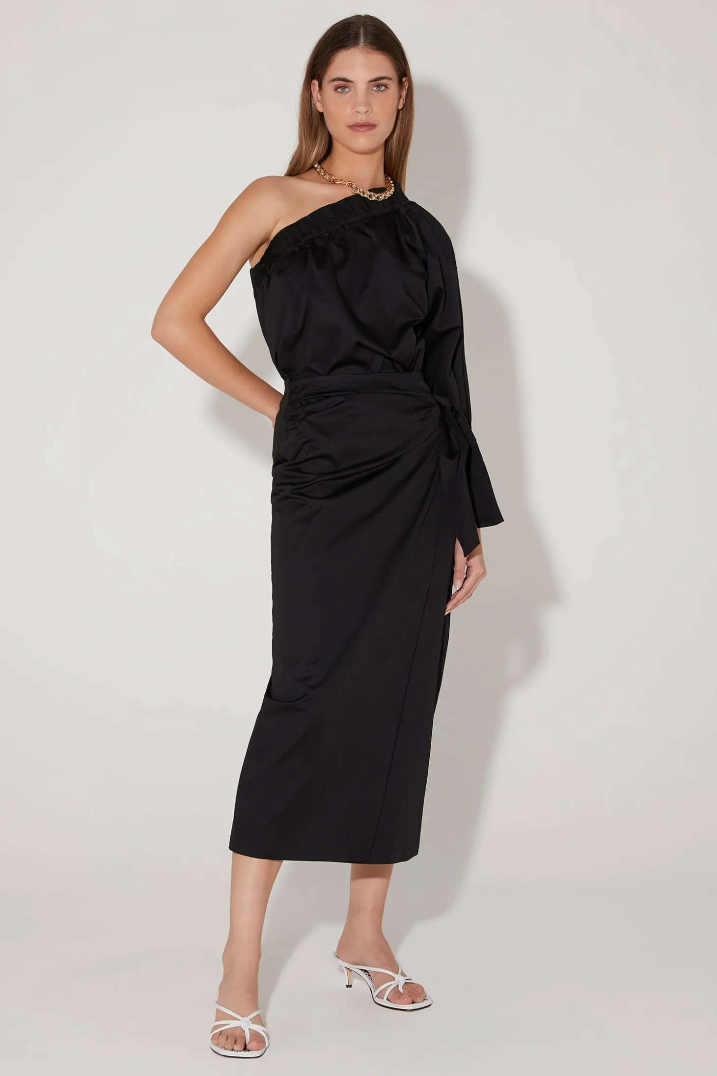 Formosa One Shoulder Top Black
