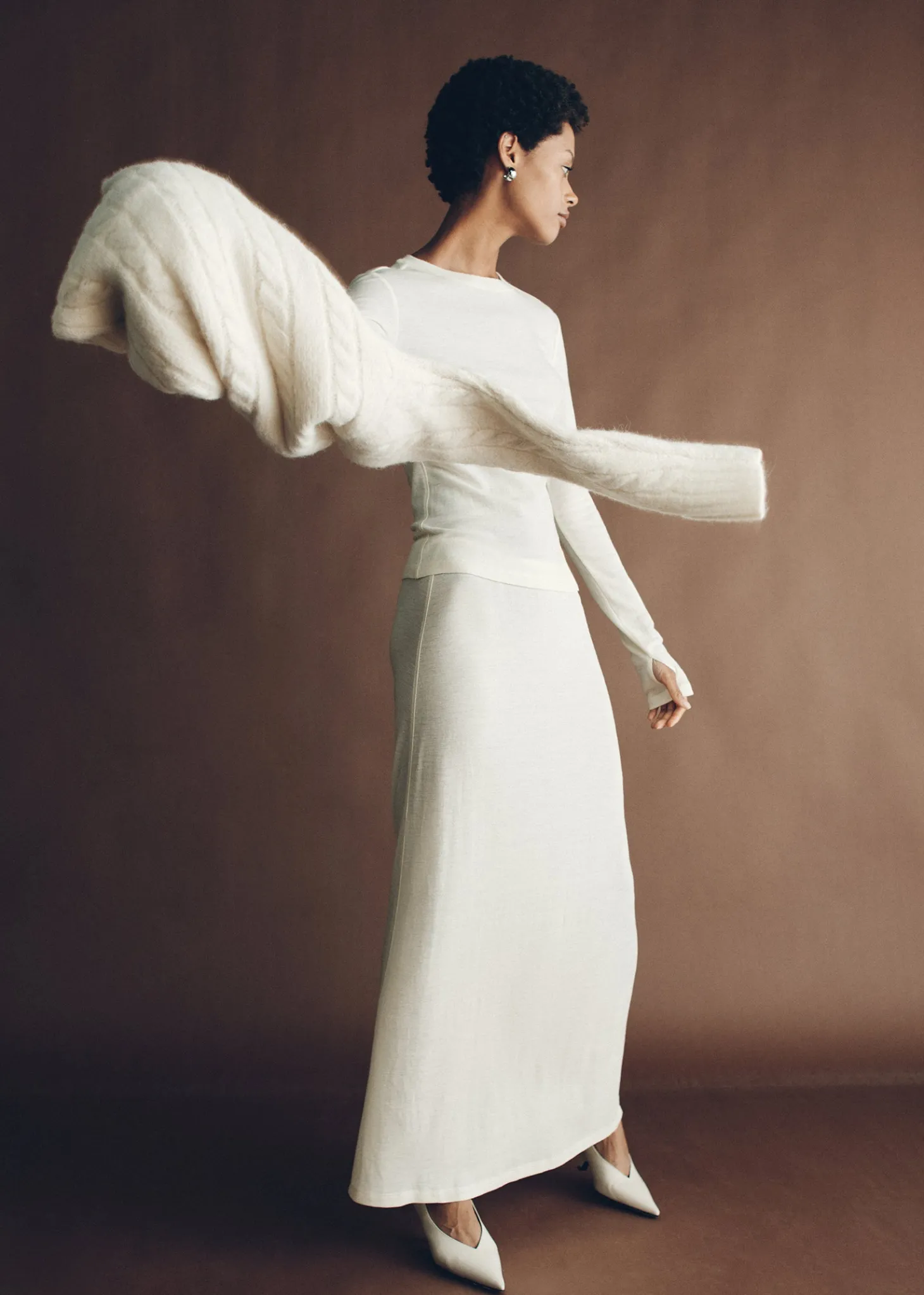 Gerard Wool Skirt Ivory