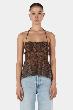 Gina Backless Cami Tan Python