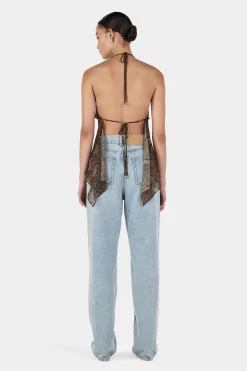 Gina Backless Cami Tan Python