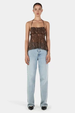 Gina Backless Cami Tan Python