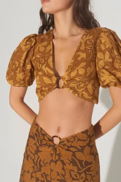 Greer Top Gold Leaf