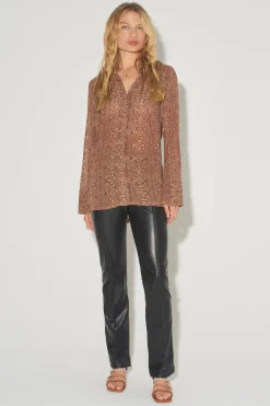Greta Backless Shirt Serpent