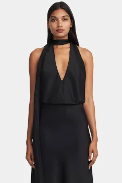 Harper Halter Top Black