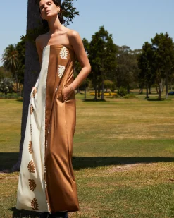 Ikaria Trapeze Dress Stencil Leaf