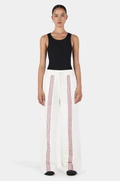 Jac Embroidered Track Pant Cream