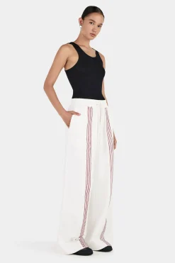 Jac Embroidered Track Pant Cream