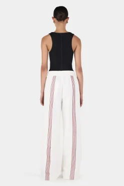 Jac Embroidered Track Pant Cream