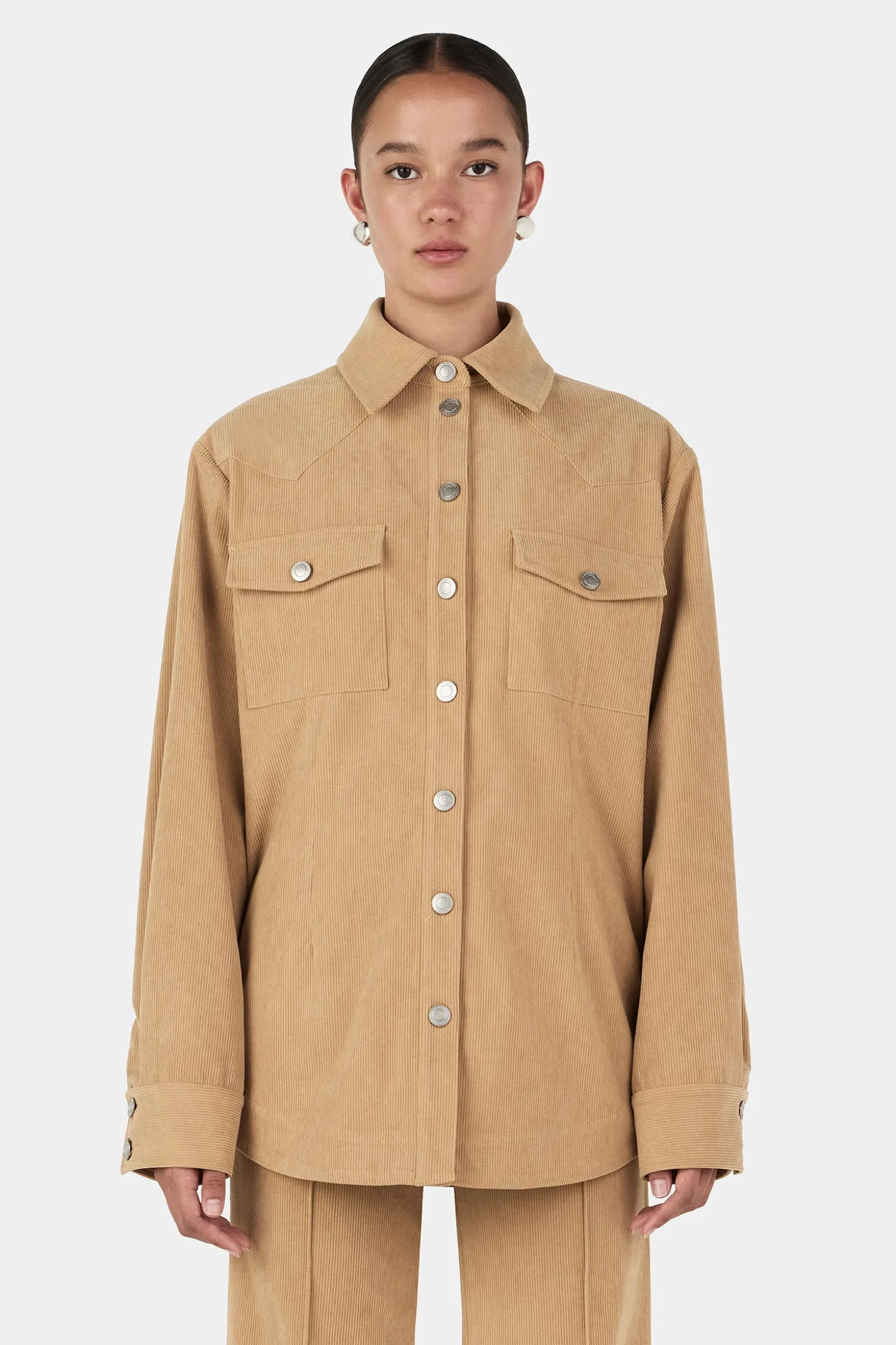 Jackson Corduroy Shirt Taupe