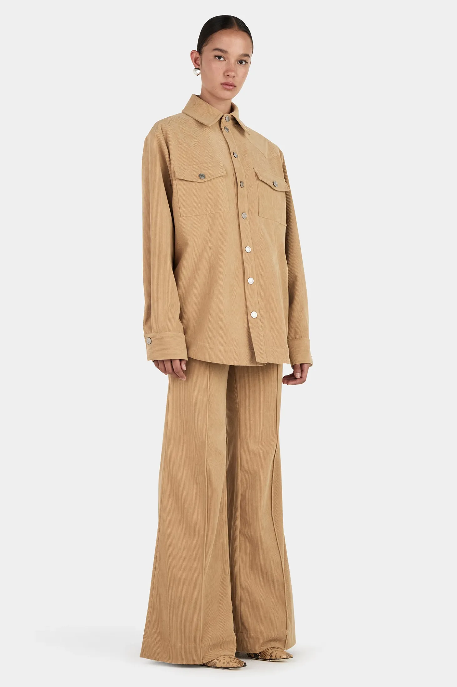 Jackson Corduroy Shirt Taupe