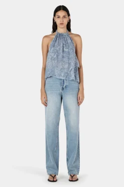 Jocelyn Top Indigo Paisley