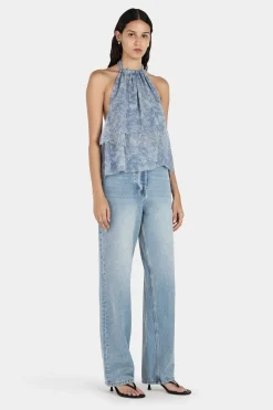 Jocelyn Top Indigo Paisley