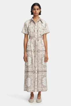 Joe Midi Dress Beige Bandana