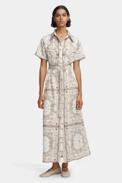 Joe Midi Dress Beige Bandana