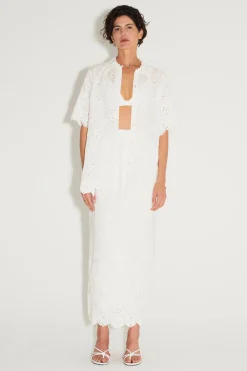 Josephine Pencil Skirt White Jasmine