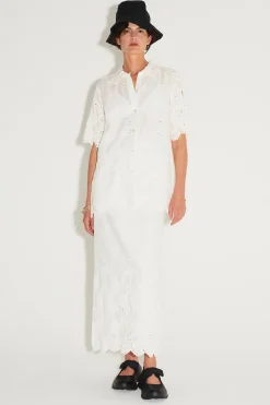 Josephine Pencil Skirt White Jasmine