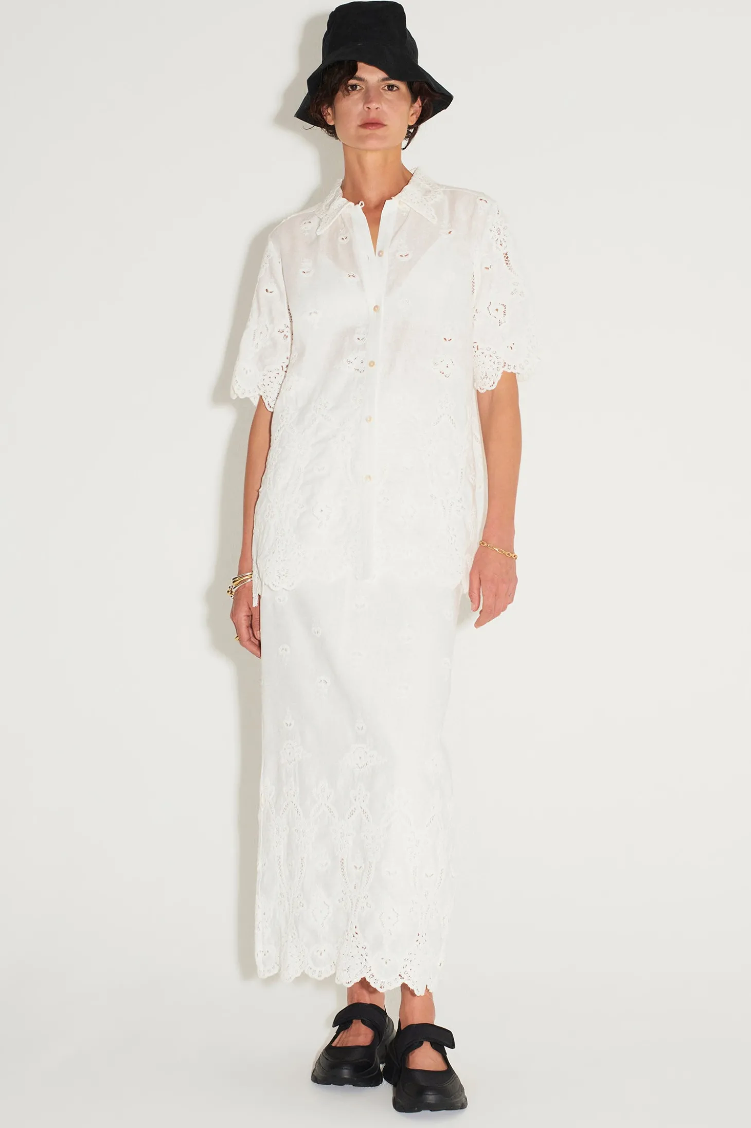 Josephine Pencil Skirt White Jasmine