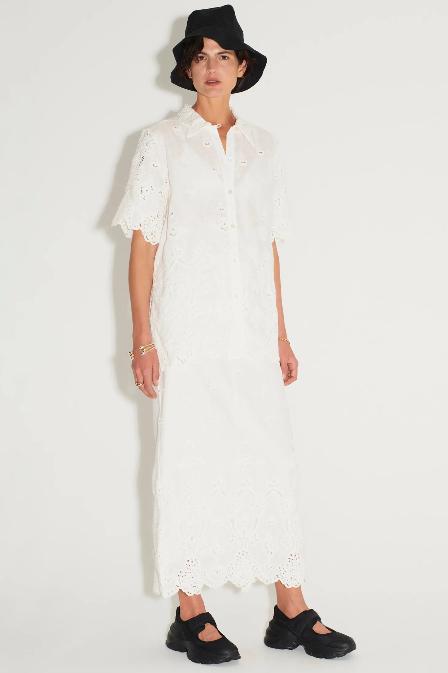 Josephine Pencil Skirt White Jasmine