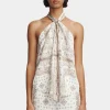 Junie Halter Top Beige Bandana