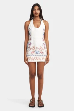Kiki Linen Dress Hawaiian Tablecloth