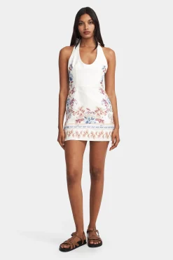 Kiki Linen Dress Hawaiian Tablecloth