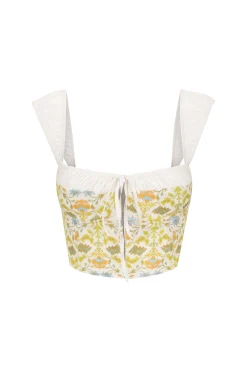 Leila Fitted Bustier Ivory Dahlia