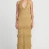 Leonardo Crochet Dress Golden Crochet