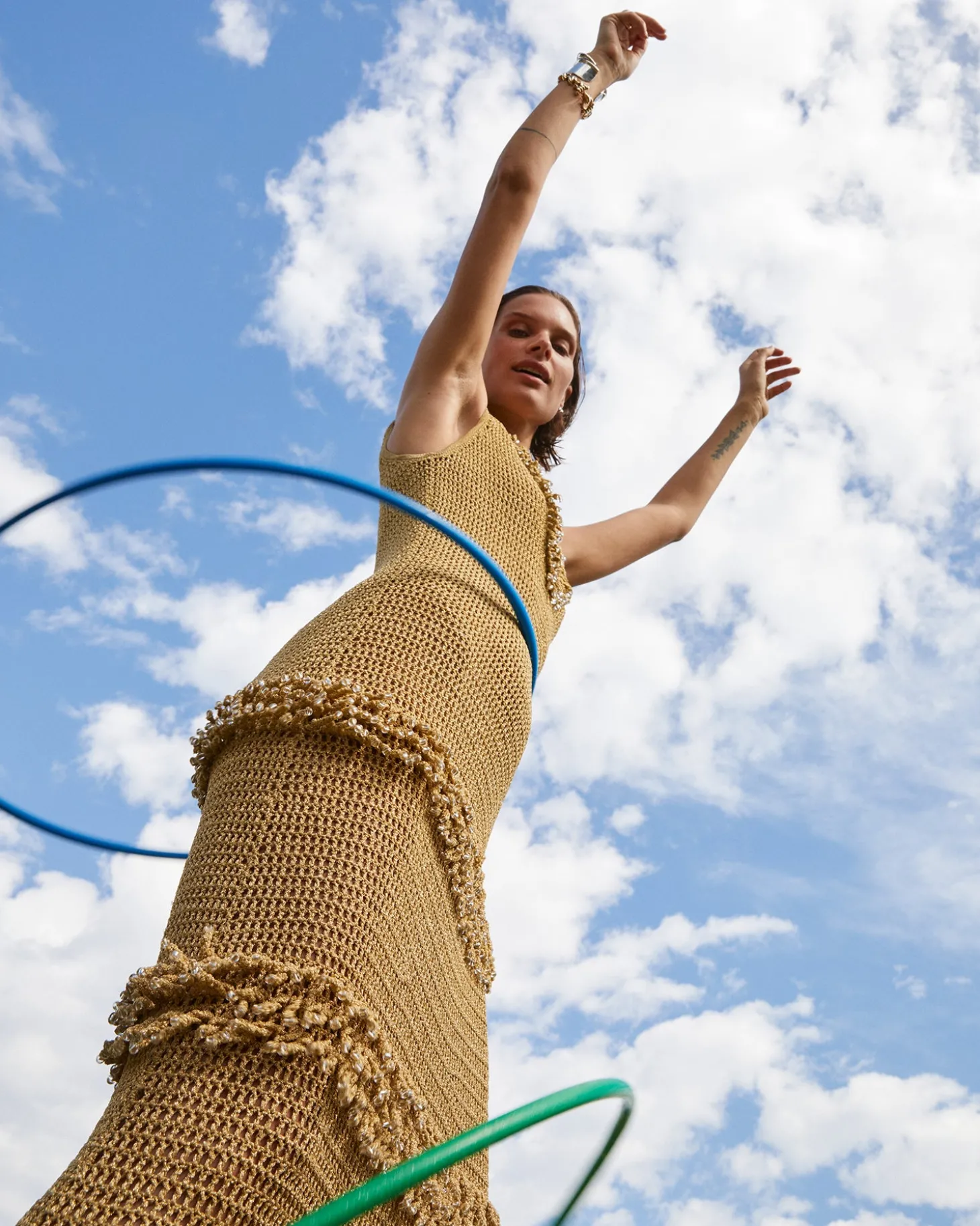 Leonardo Crochet Dress Golden Crochet