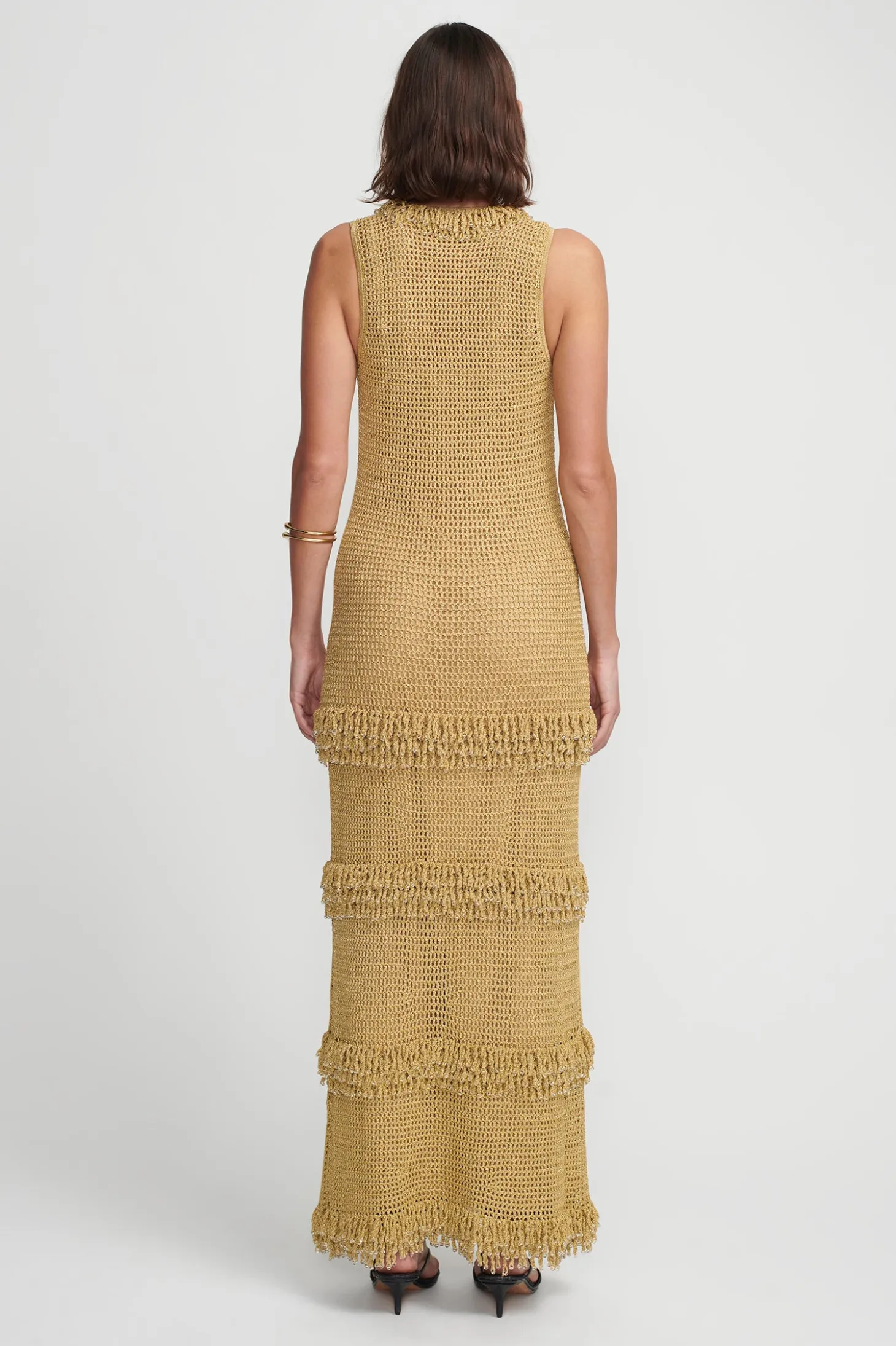 Leonardo Crochet Dress Golden Crochet