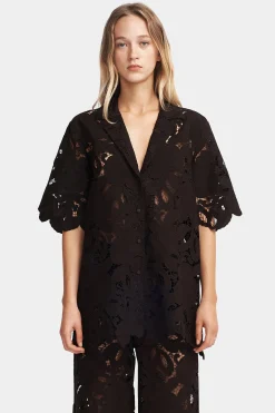 Loretta Lace Shirt Cedarwood