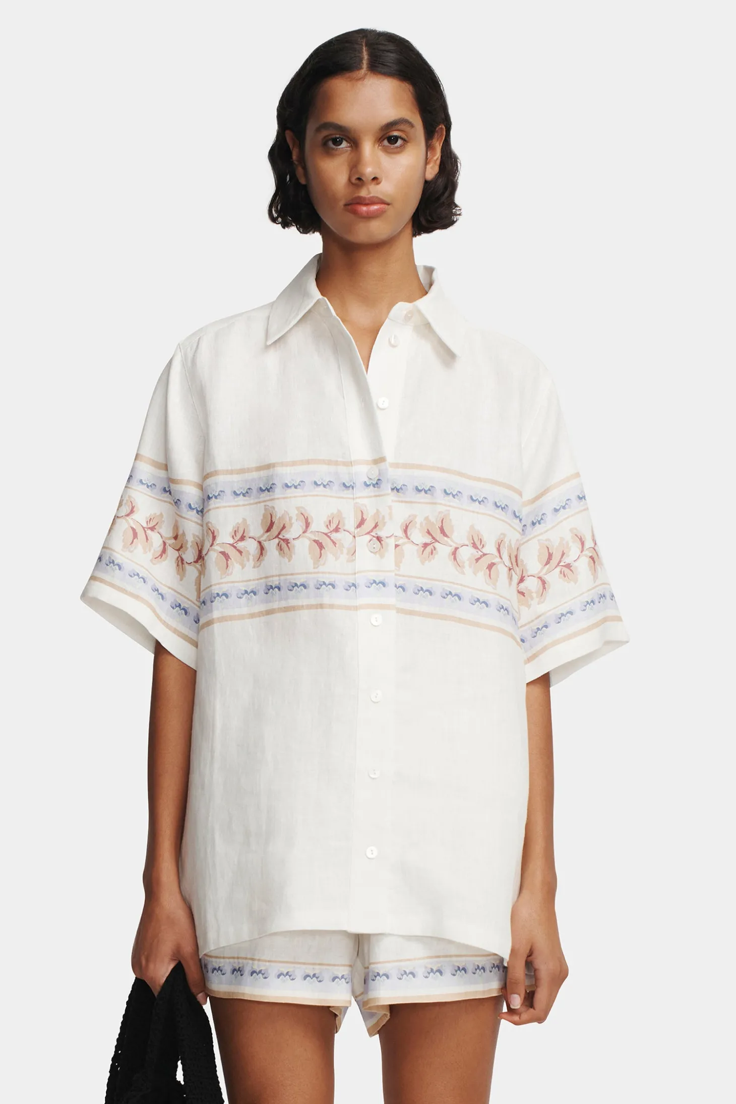 Lou Linen Shirt Hawaiian Tablecloth