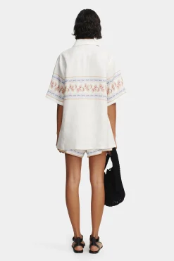Lou Linen Shirt Hawaiian Tablecloth