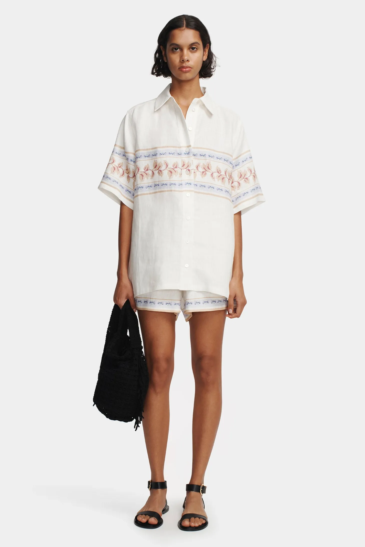 Lou Linen Shirt Hawaiian Tablecloth