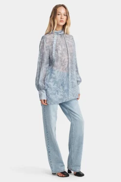 Louie Shirt Indigo Paisley