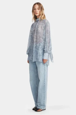 Louie Shirt Indigo Paisley