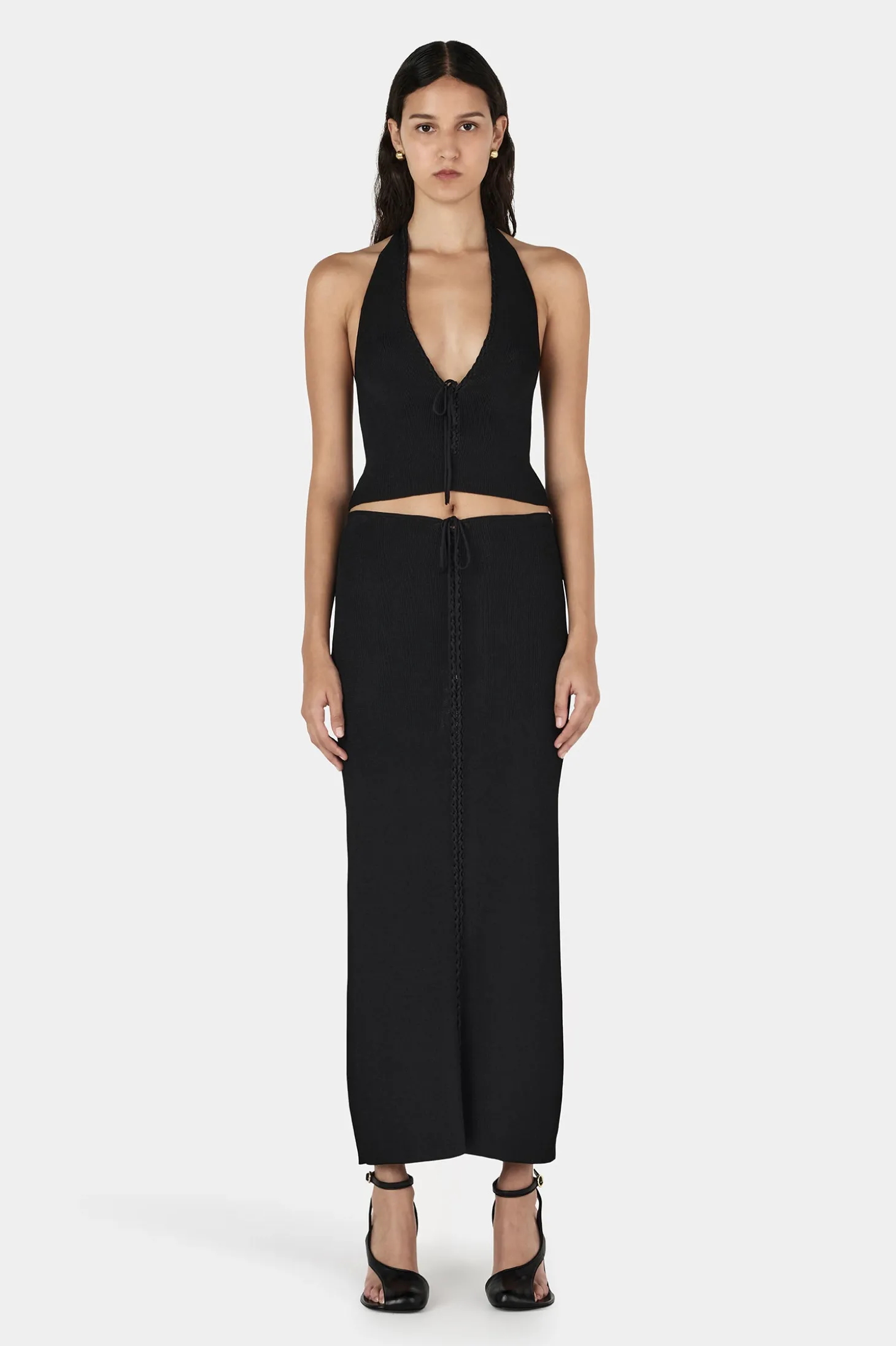 Lucio Knit Skirt Black