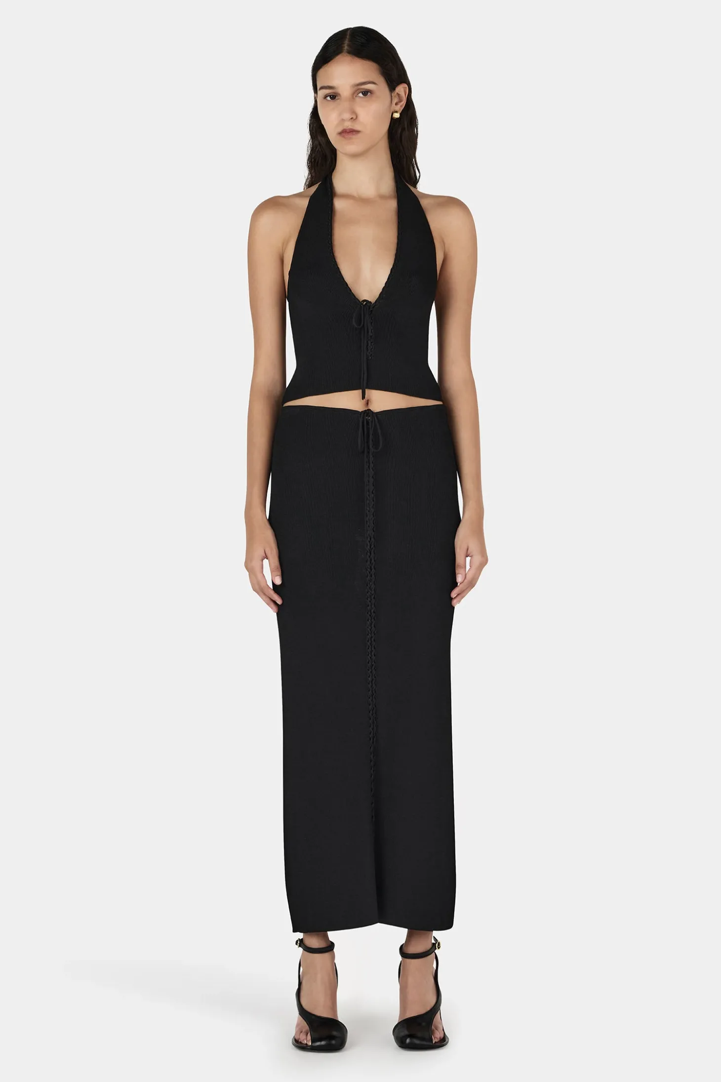 Lucio Knit Skirt Black