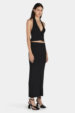 Lucio Knit Skirt Black