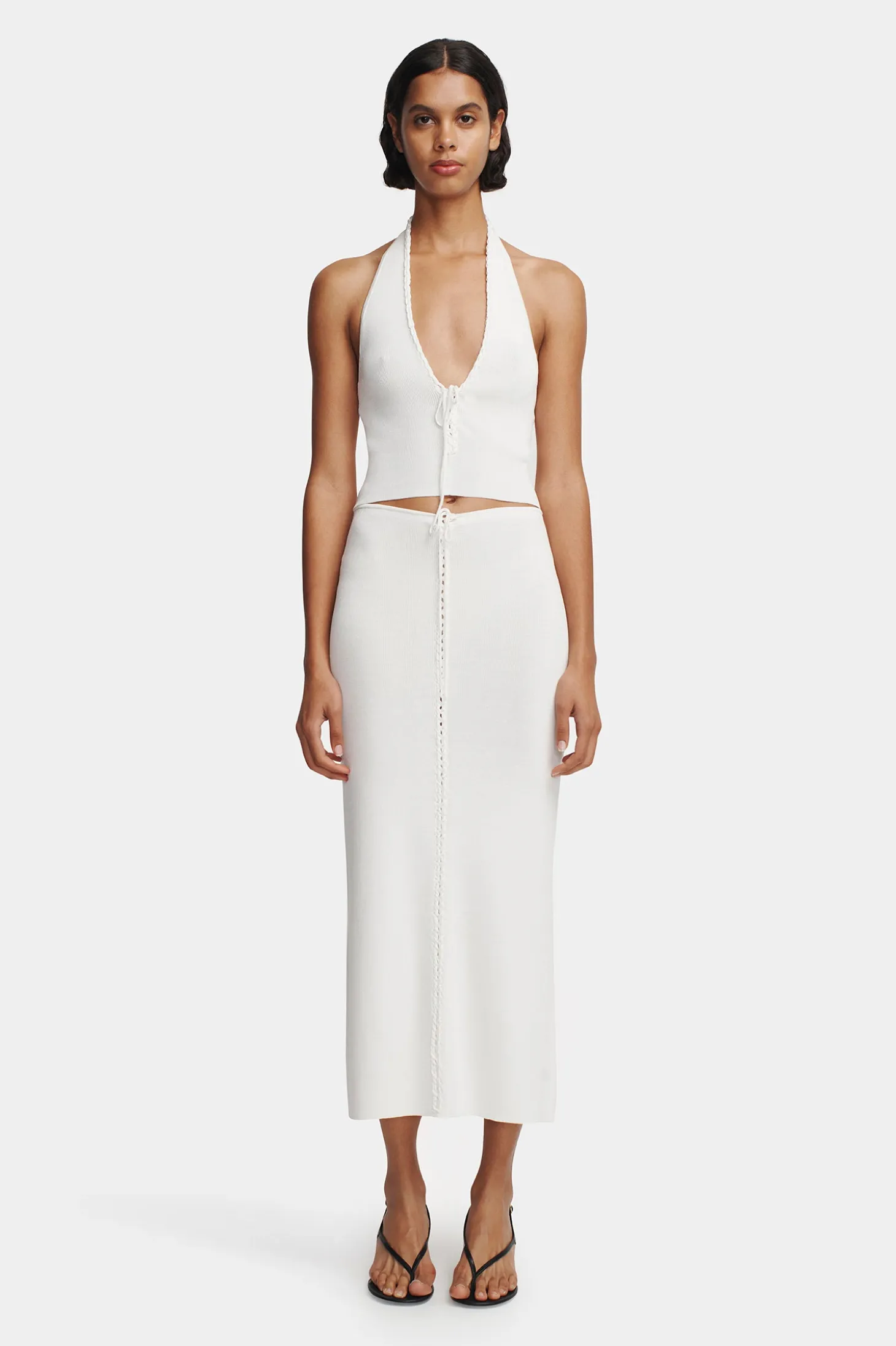 Lucio Knit Skirt Ivory