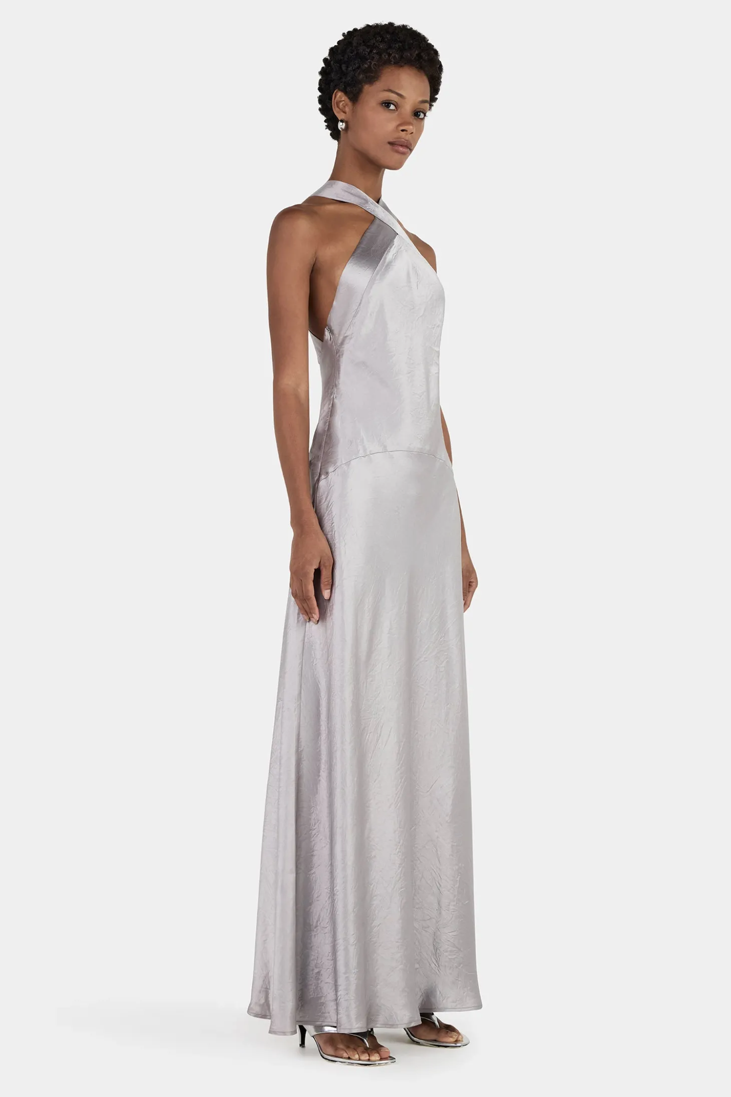 Lunar Maxi Dress Silver