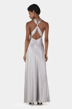 Lunar Maxi Dress Silver