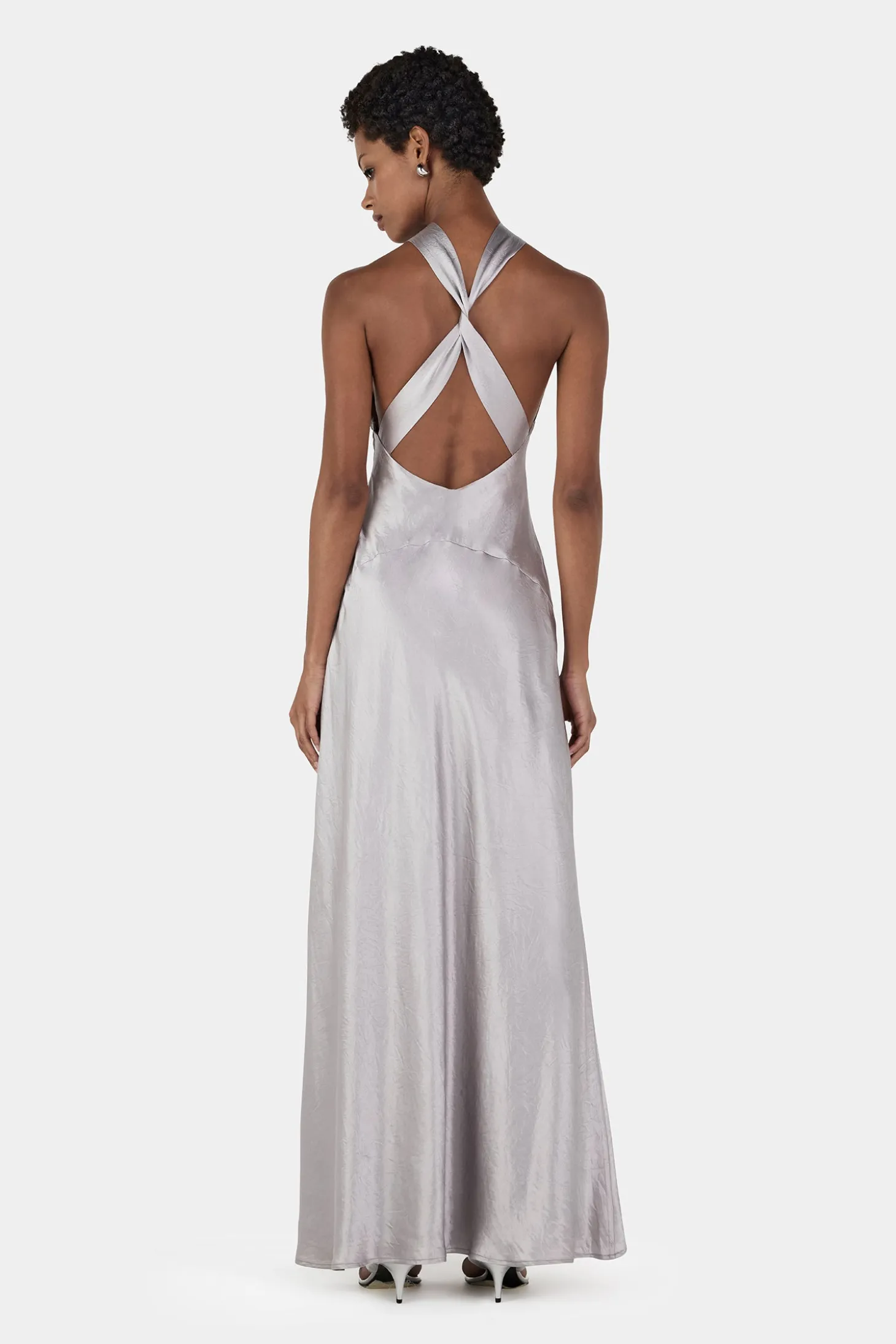 Lunar Maxi Dress Silver