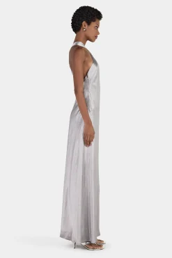Lunar Maxi Dress Silver
