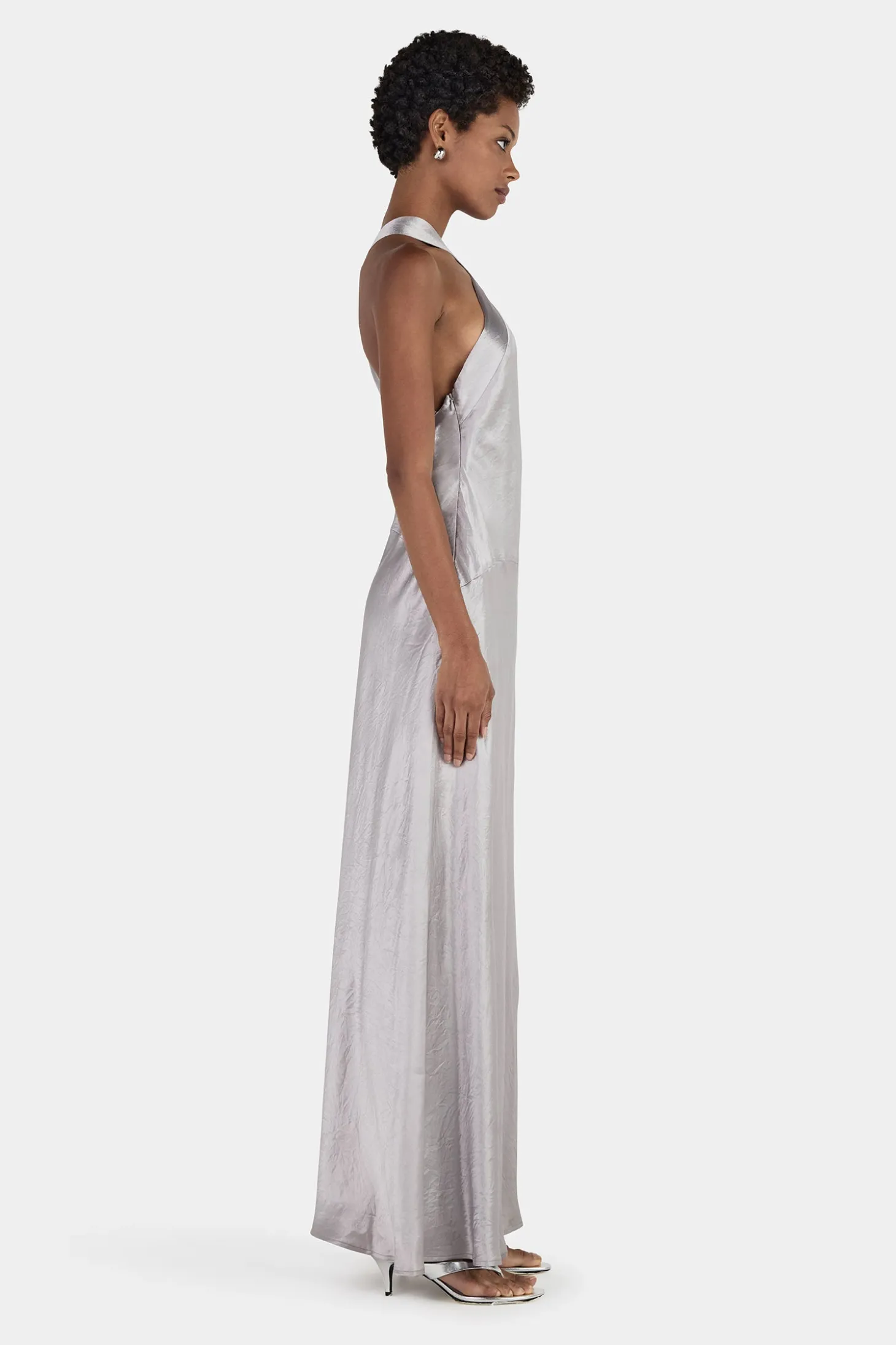 Lunar Maxi Dress Silver