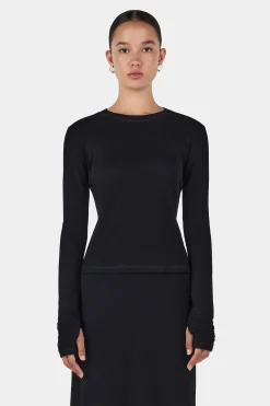 Lupe Wool Top Black