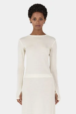 Lupe Wool Top Ivory
