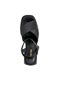 Lyla Heel Black Satin